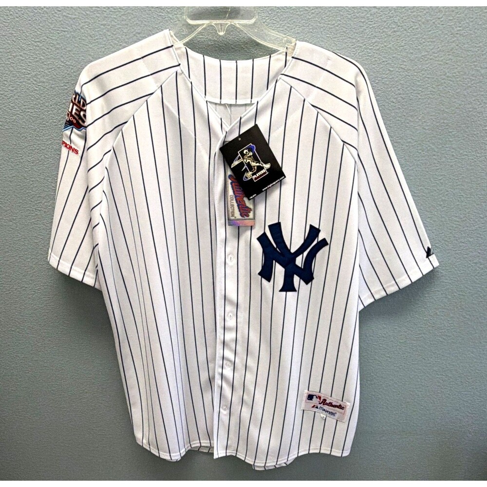 Derek Jeter #2 NY Yankees Majestic Authentic Jersey Pinstripe Size 52 NWT